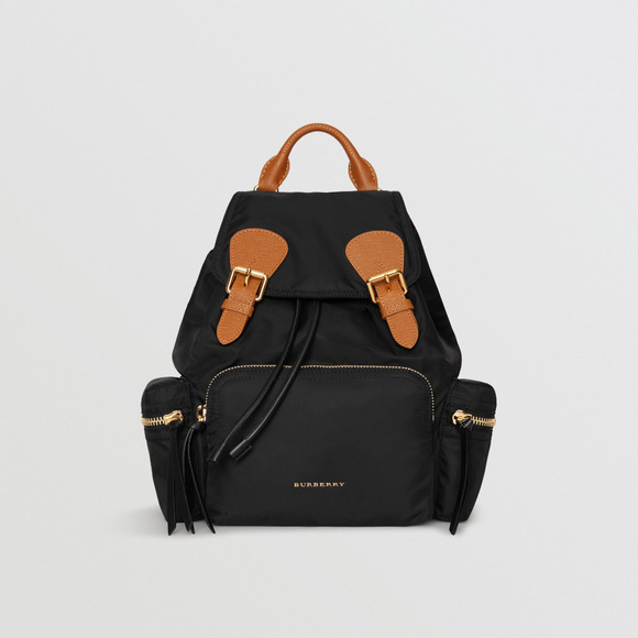 SOLD Burberry Medium Rucksack Nylon Leather - Picture 1 of 8
